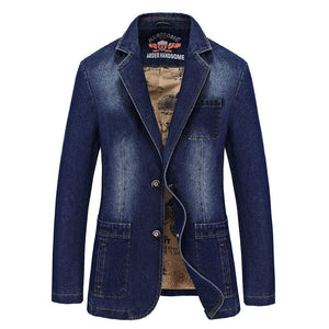 Veste en jean, coupe vent, en denim, grande taille, pour hommes