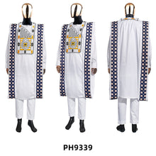 Charger l&#39;image dans la galerie, Vêtements africains traditionnels, ensemble 3 pièces, pour hommes
