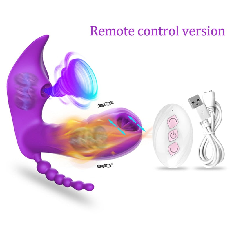 Vibrateur de clitoris, anal, avec télécommande sans fil