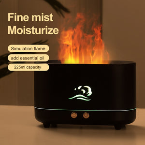 Diffuseur d'huile essentielle USB 180ml, simulateur  de flamme, désodorisant pour la maison