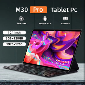 Tablette Android 10.1 pouces M30 Pro, avec google play, 6 go de RAM, 128 go de ROM, wifi, Bluetooth